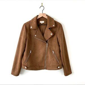 NWT Loft Faux Suede Moto Jacket, Size XS